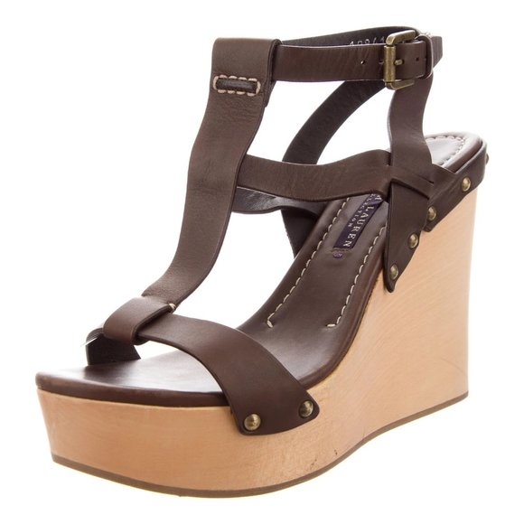 Ralph Lauren Collection Platform Sandals Wedges 8 🔥HP🔥 - Picture 2 of 5